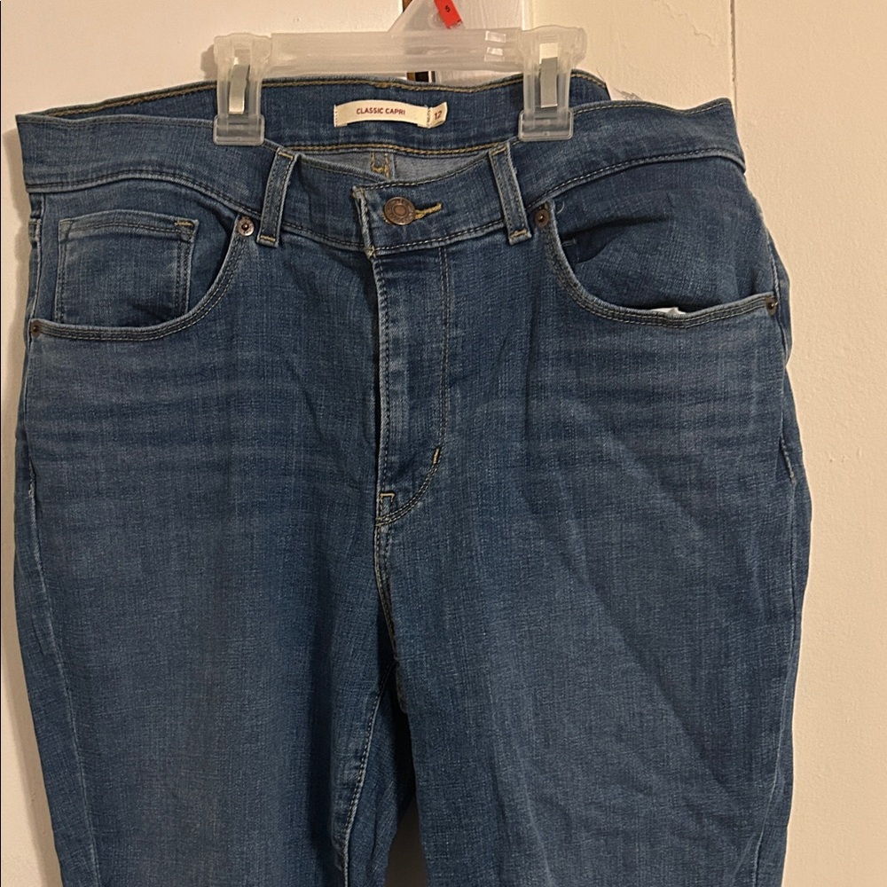 Classic Indigo Denim Capris